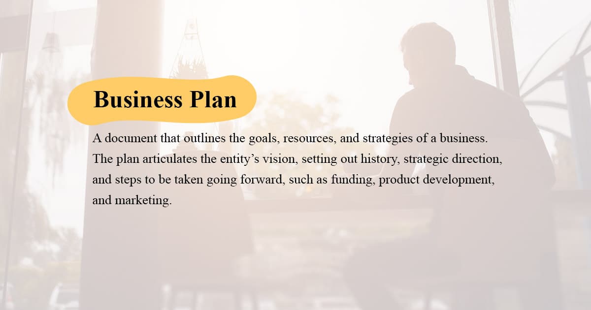 define the term business plan